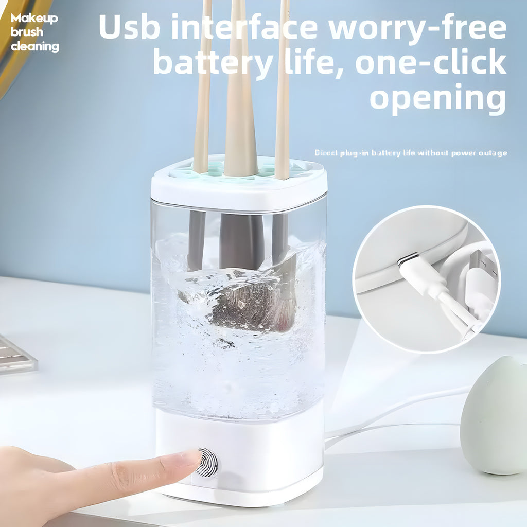 Elektrisk sminkebørste-rengjører med USB
